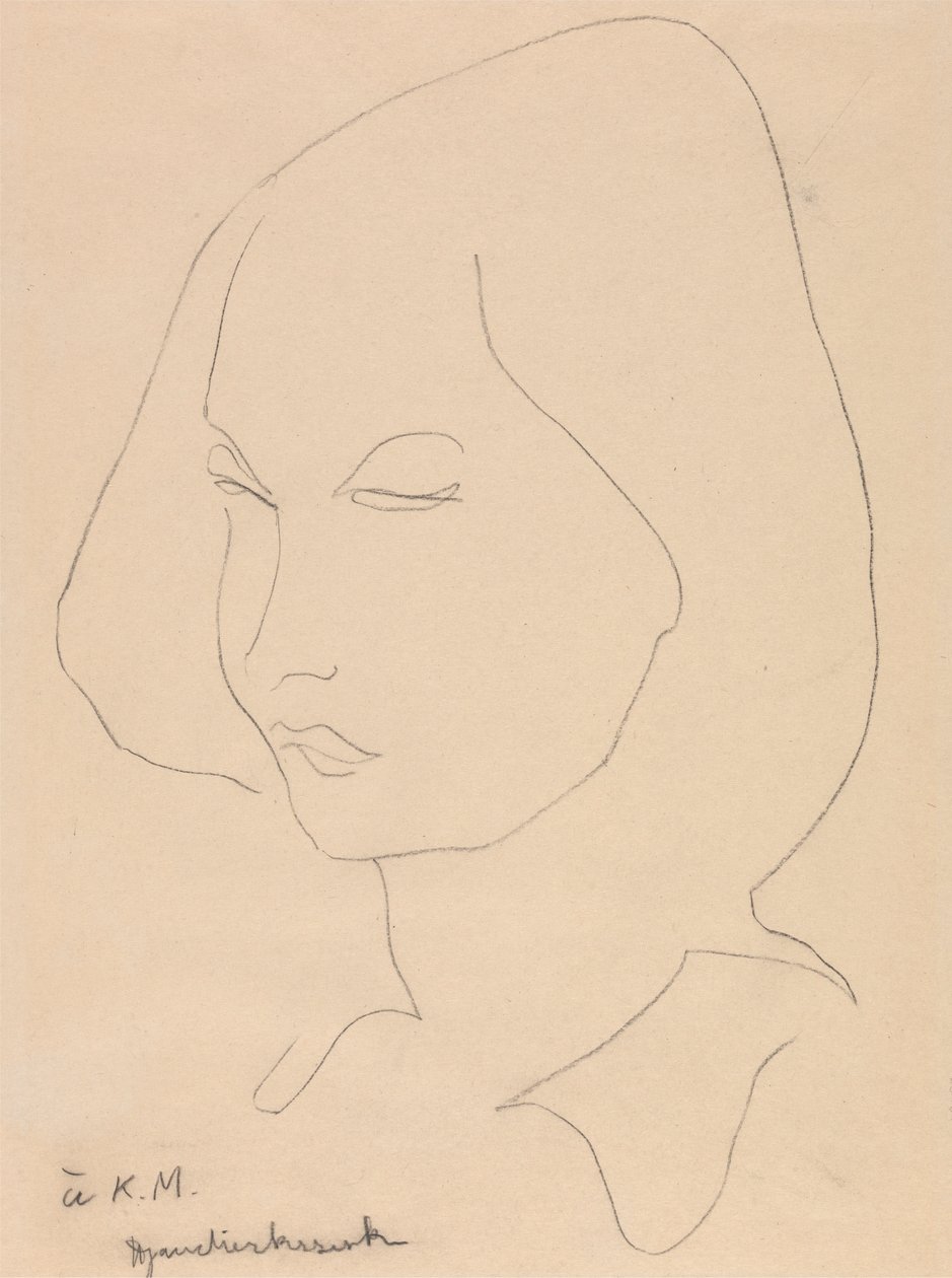 Katherine Mansfield door Henri Gaudier Brzeska