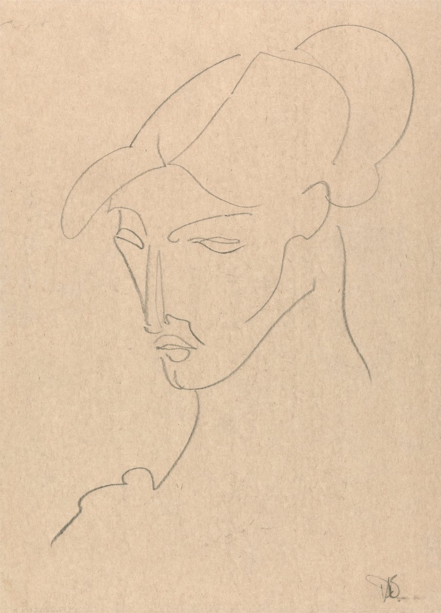 Portret van een vrouw door Henri Gaudier Brzeska