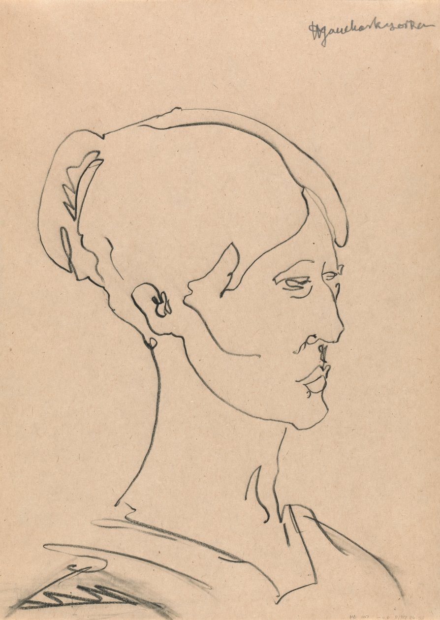 Portret van een vrouw door Henri Gaudier Brzeska