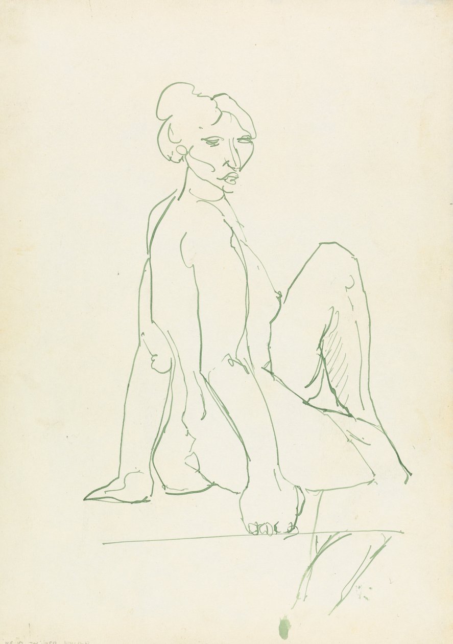 Zittende Vrouwelijke Figuur door Henri Gaudier Brzeska