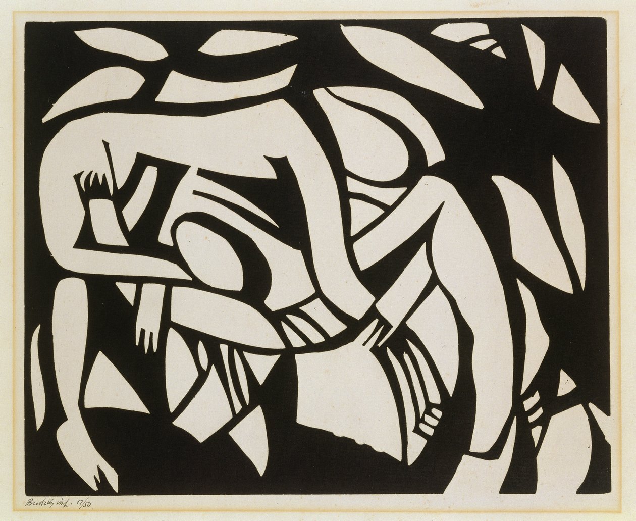 Worstelaars, ca. 1914 door Henri Gaudier Brzeska