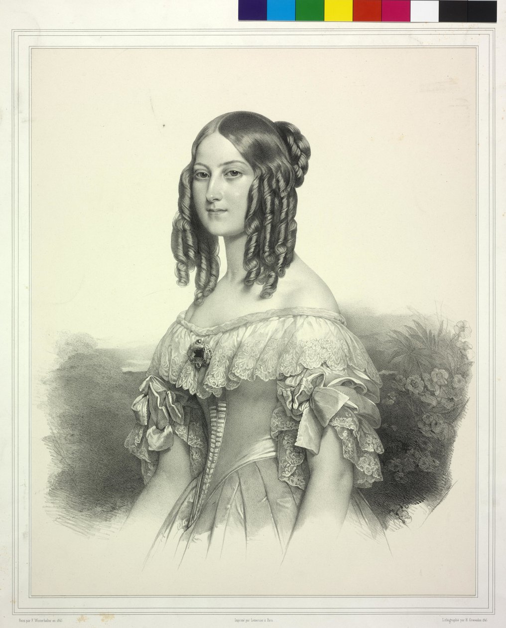 Prinses van Saksen-Coburg-Gotha Victoria door Henri Grevedon