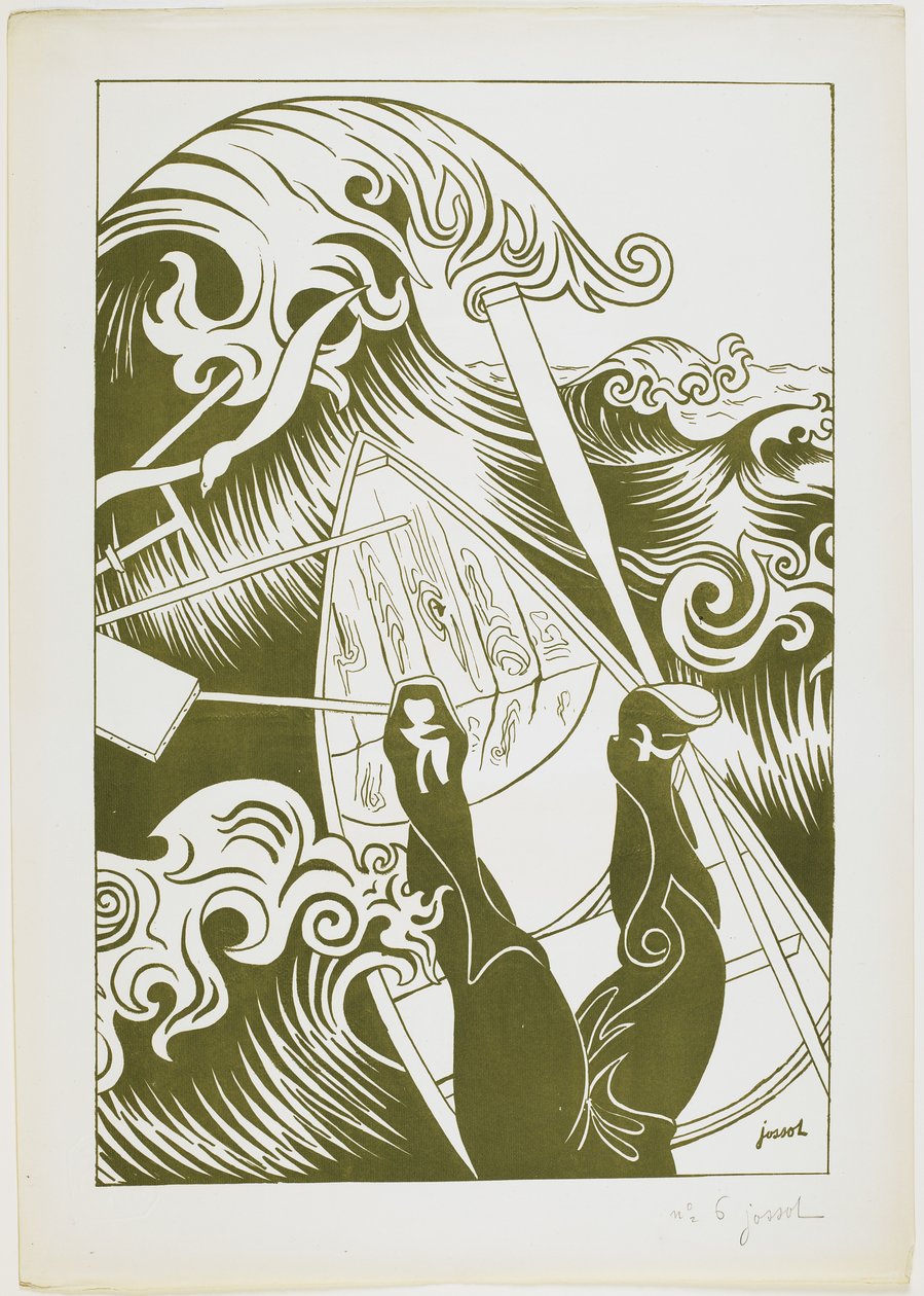 La Vague (De Golf) 1894 door Henri Gustave Jossot