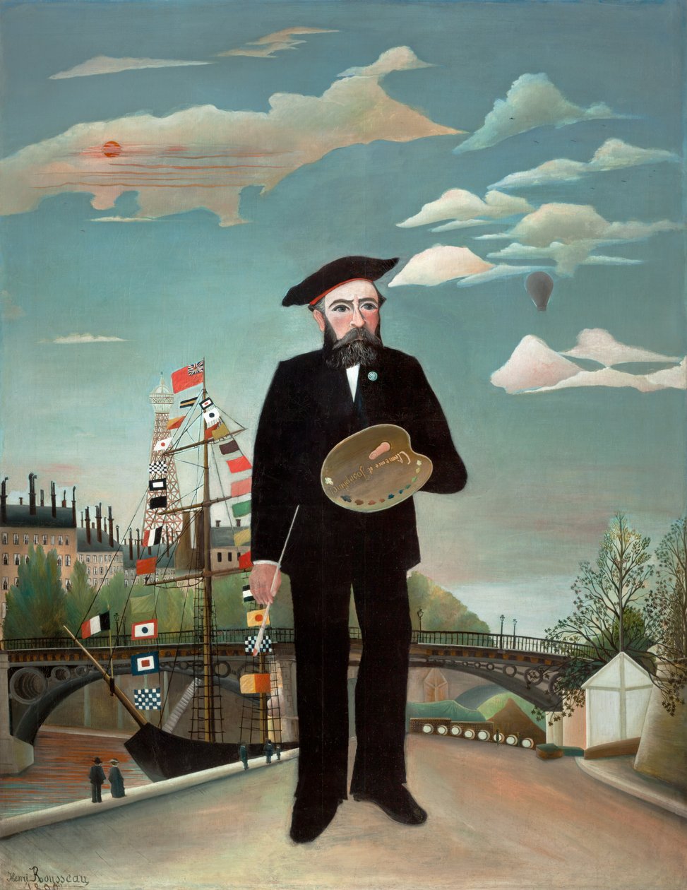 Ikzelf: Portret-landschap door Henri J.F. 1844 1910 Rousseau