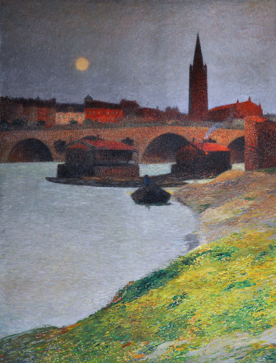Gezicht op Toulouse, ca.1900 (fresco) door Henri Jean Guillaume Martin