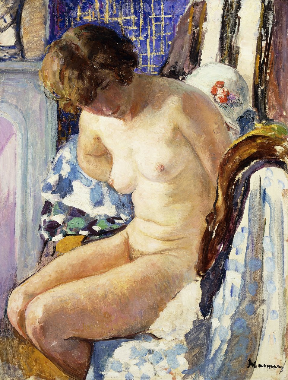 Zittende Naakt door Henri Lebasque