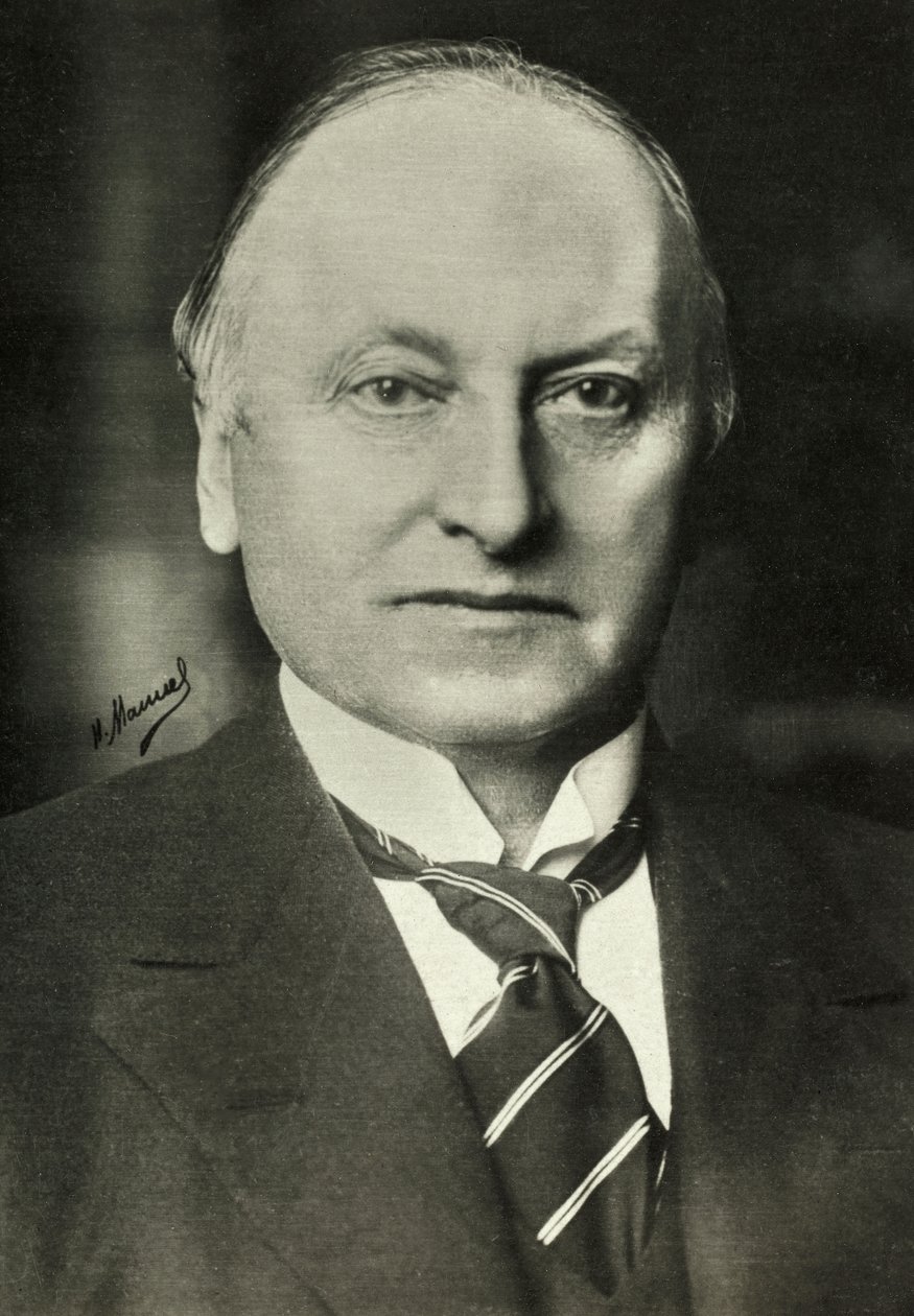 Portret van Lord Georges Curzon (foto) door Henri Manuel