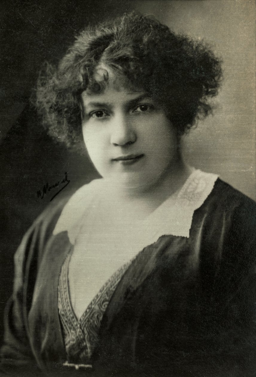 Portret van Mme Adolphe Brisson dit Yvonne Sarcey (foto) door Henri Manuel
