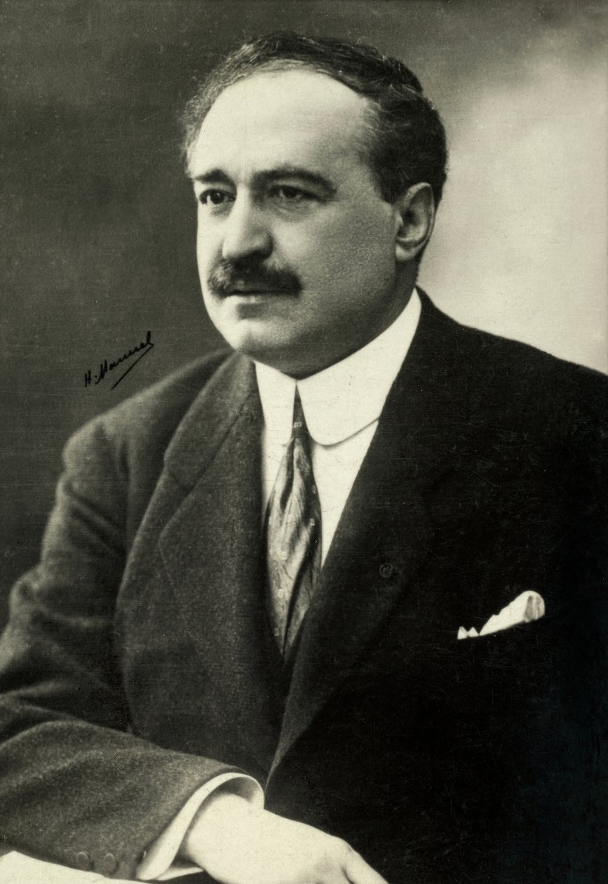 Portret van Vicente Blasco Ibanez (foto) door Henri Manuel