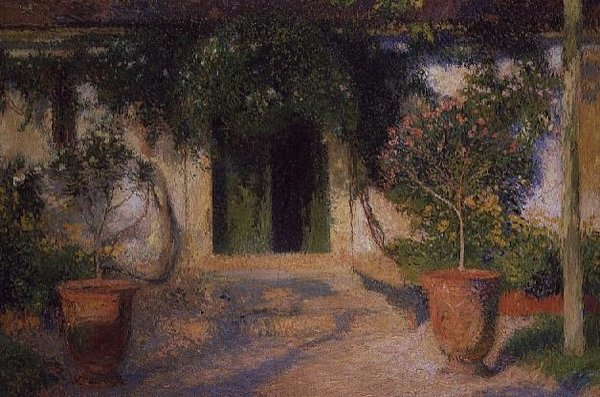 Ingang van een huis door Henri Martin