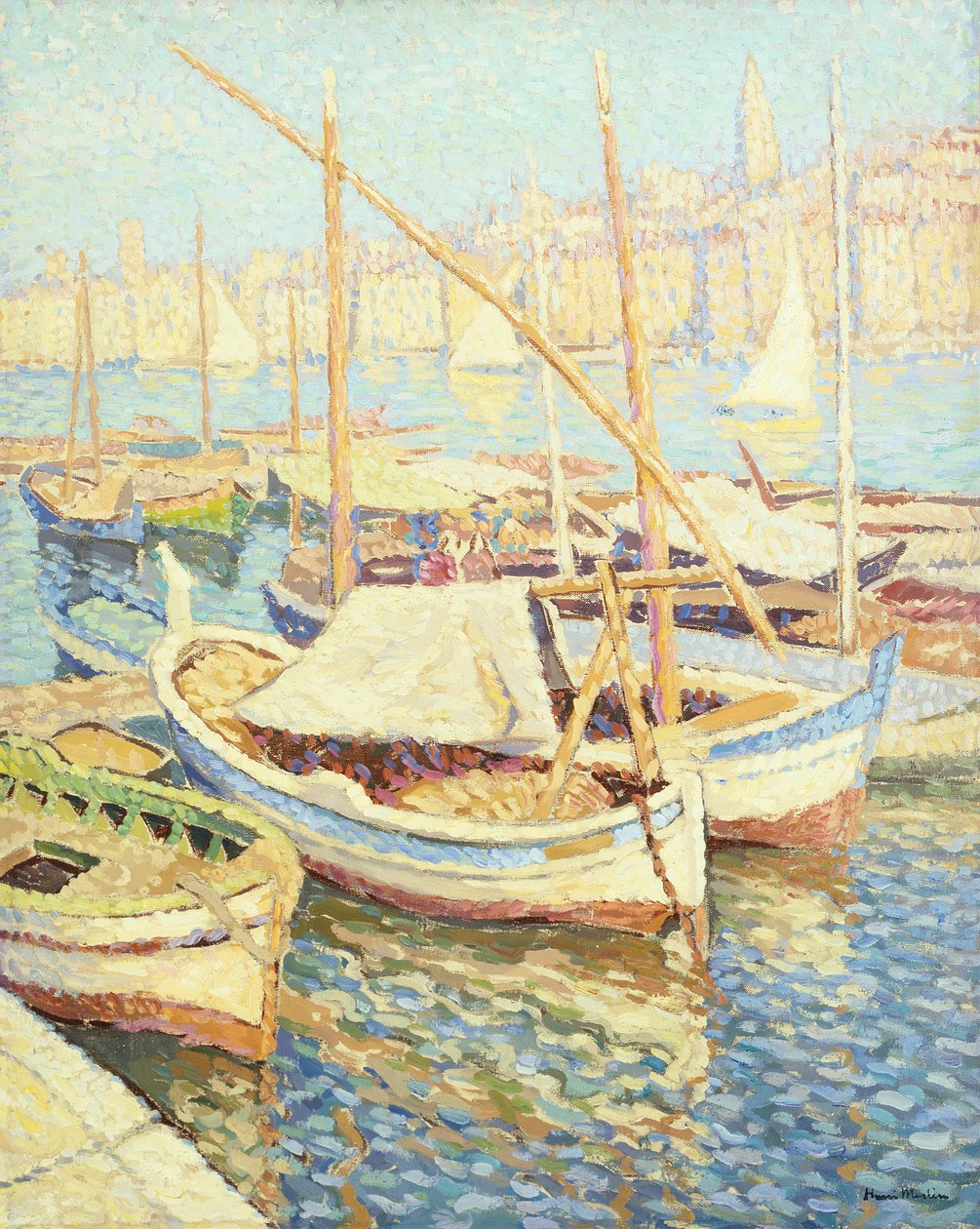 Haven van Marseille door Henri Martin