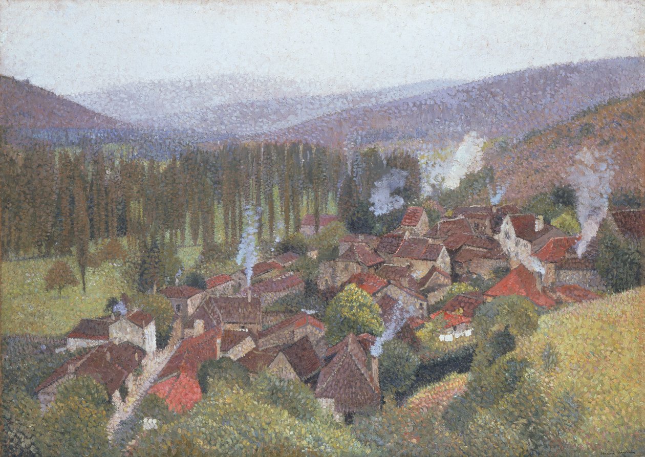 Uitzicht op de Terrasse de Marquayrol, Labastide du Vert, 1935 door Henri Martin