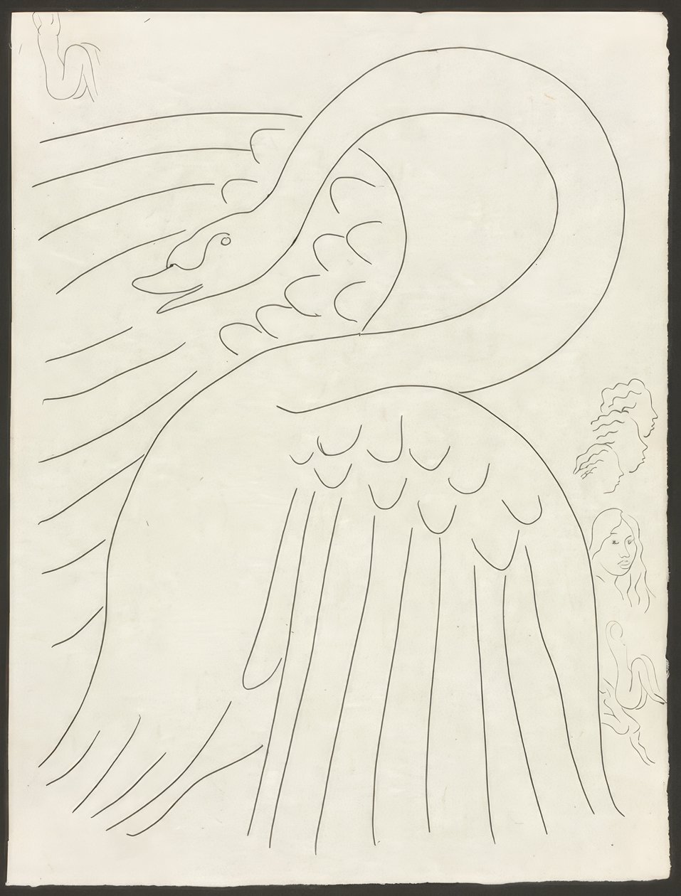 Enkele sonnetten: Frontispice, plaat 24 uit Poesies de Mallarmé door Henri Matisse