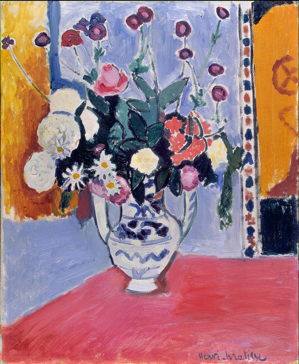 Boeket (vaas met twee hengsels) door Henri Matisse