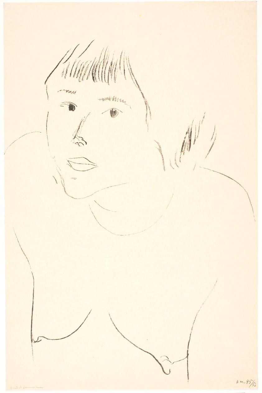 Borstfoto van een naakte vrouw door Henri Matisse