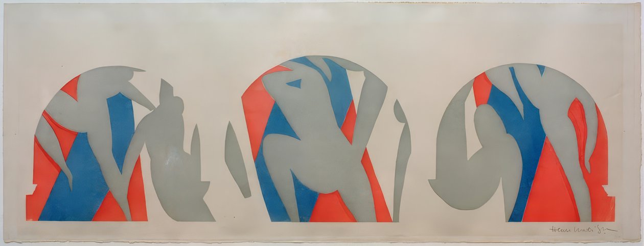 Dans, grijs, blauw, roze door Henri Matisse