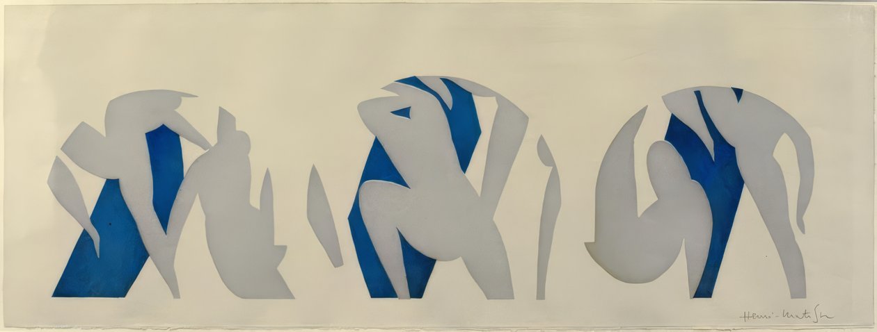De dans, grijs, blauw, wit door Henri Matisse