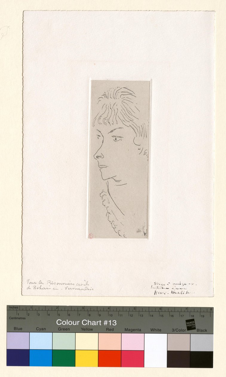 Fanny in driekwartaanzicht door Henri Matisse