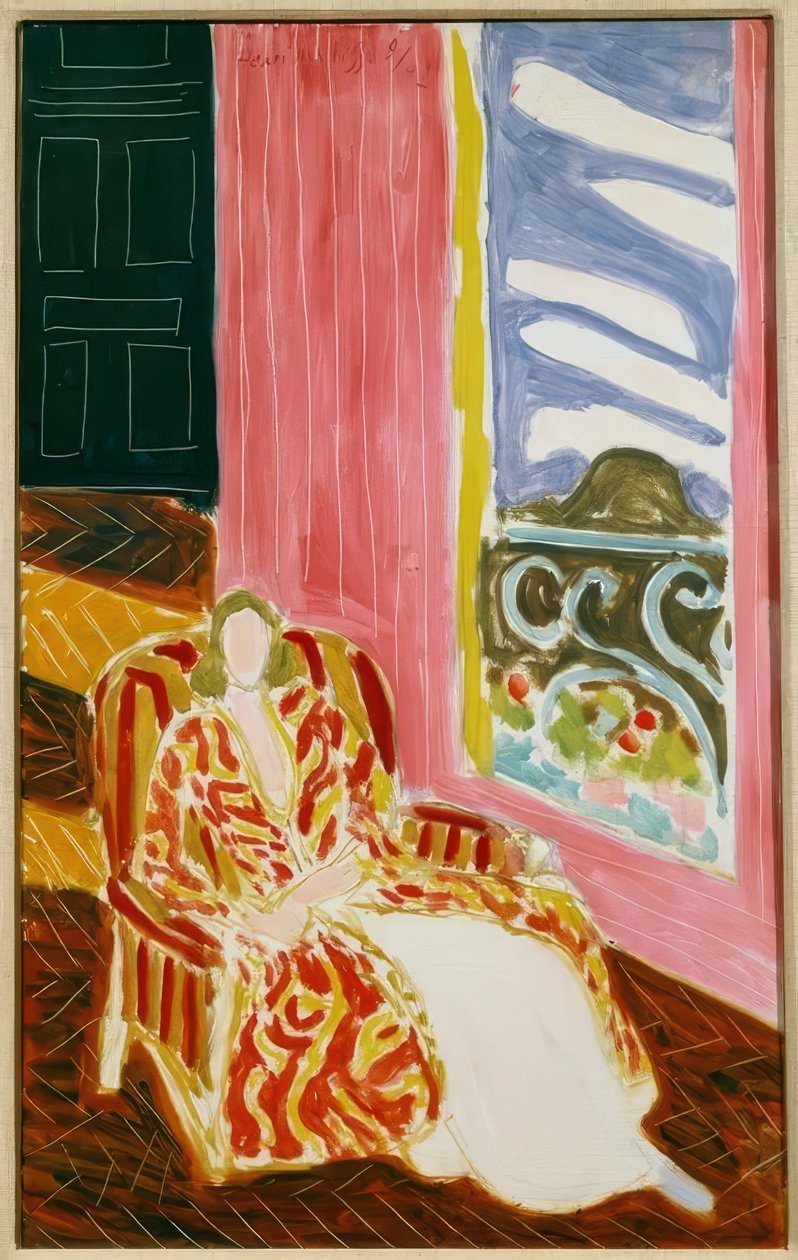 Vrouw bij het raam of De zwarte deur door Henri Matisse