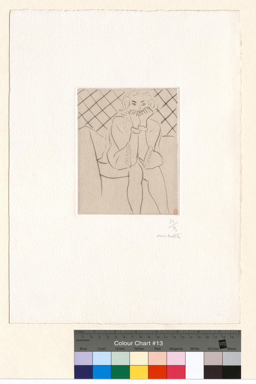 Zittende figuur, handen aan de kin door Henri Matisse