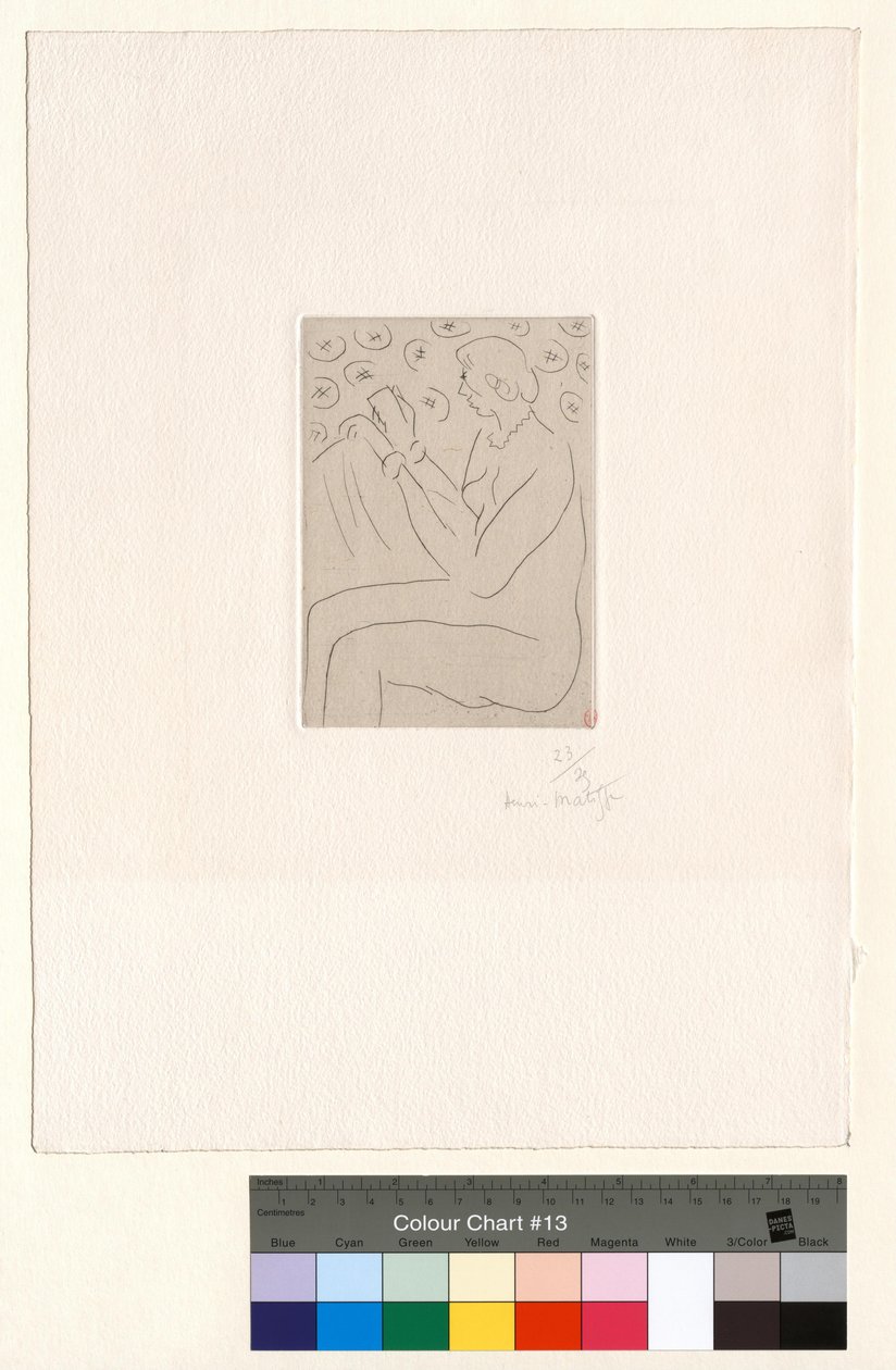 Figuur die leest door Henri Matisse