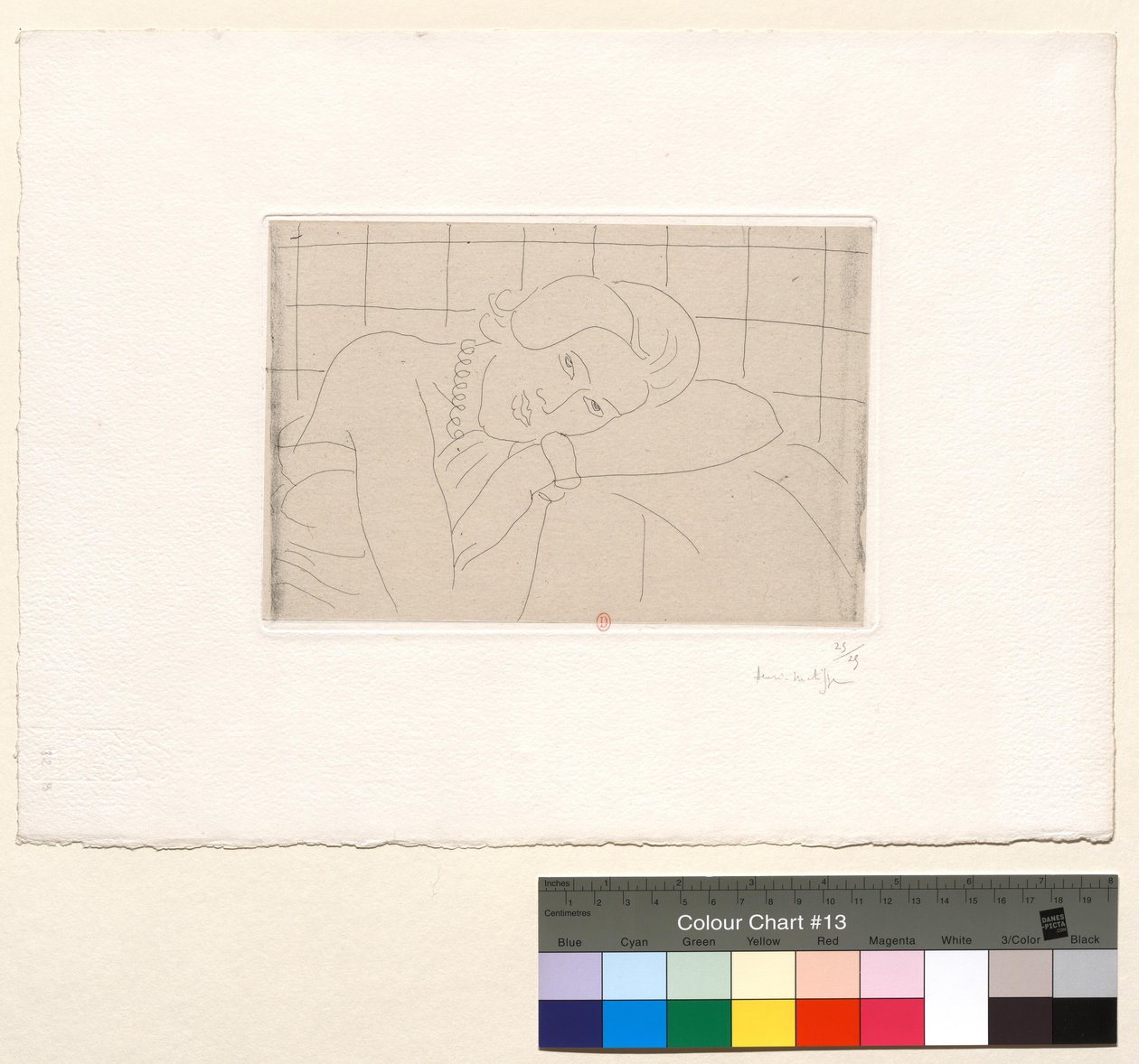 Figuur, met het hoofd op de linkerarm rustend door Henri Matisse