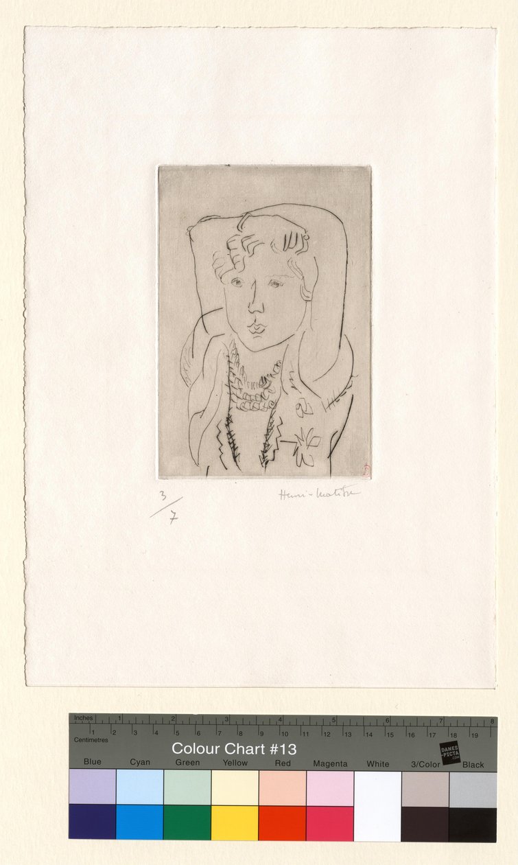 Meisje, met haar armen boven haar hoofd door Henri Matisse