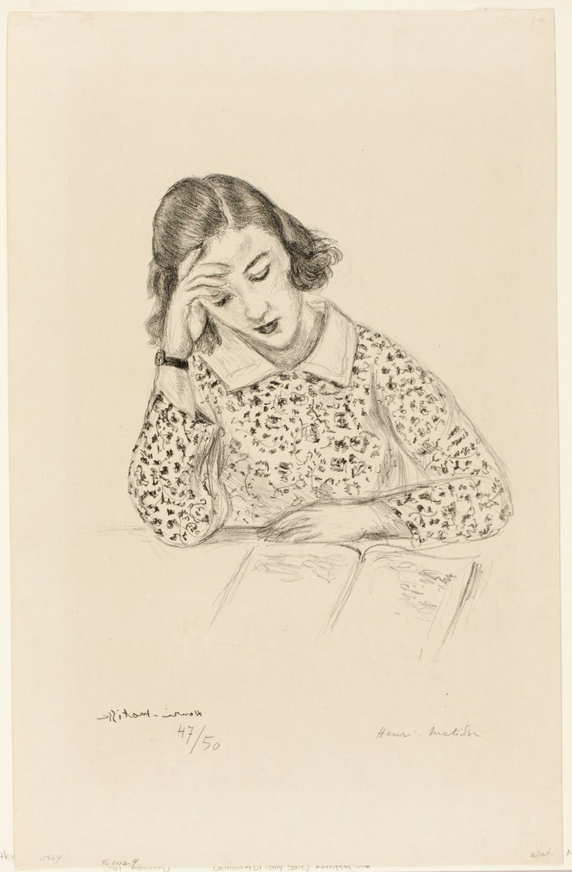 Leesend meisje door Henri Matisse
