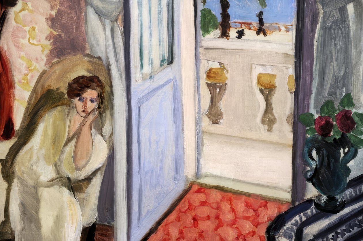 Interieur in Nice (Kamer in Hôtel Méditerranée) door Henri Matisse