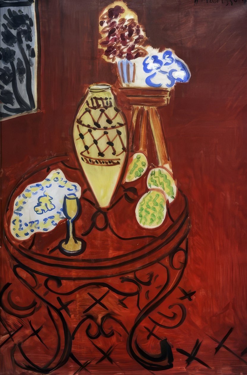 Interieur in Venetiaans rood door Henri Matisse