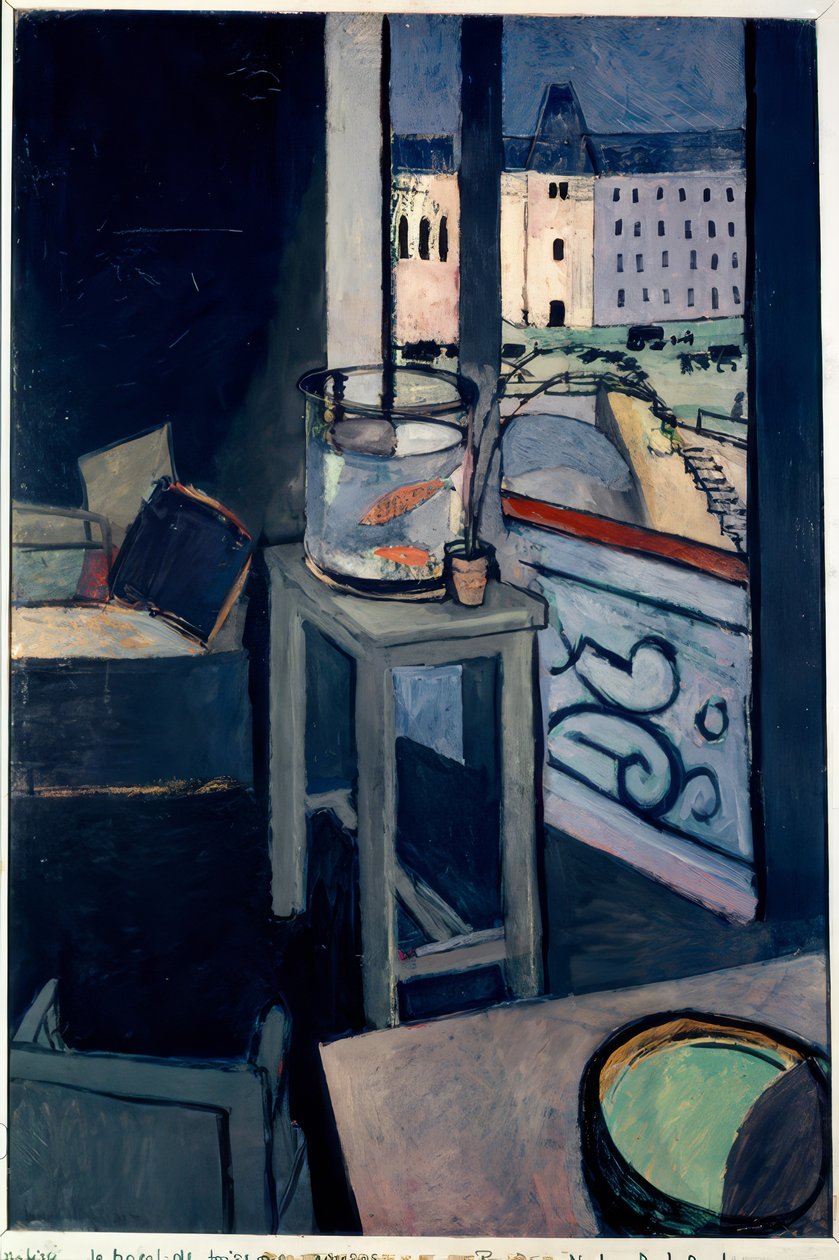 Interieur, goudvissenkom door Henri Matisse