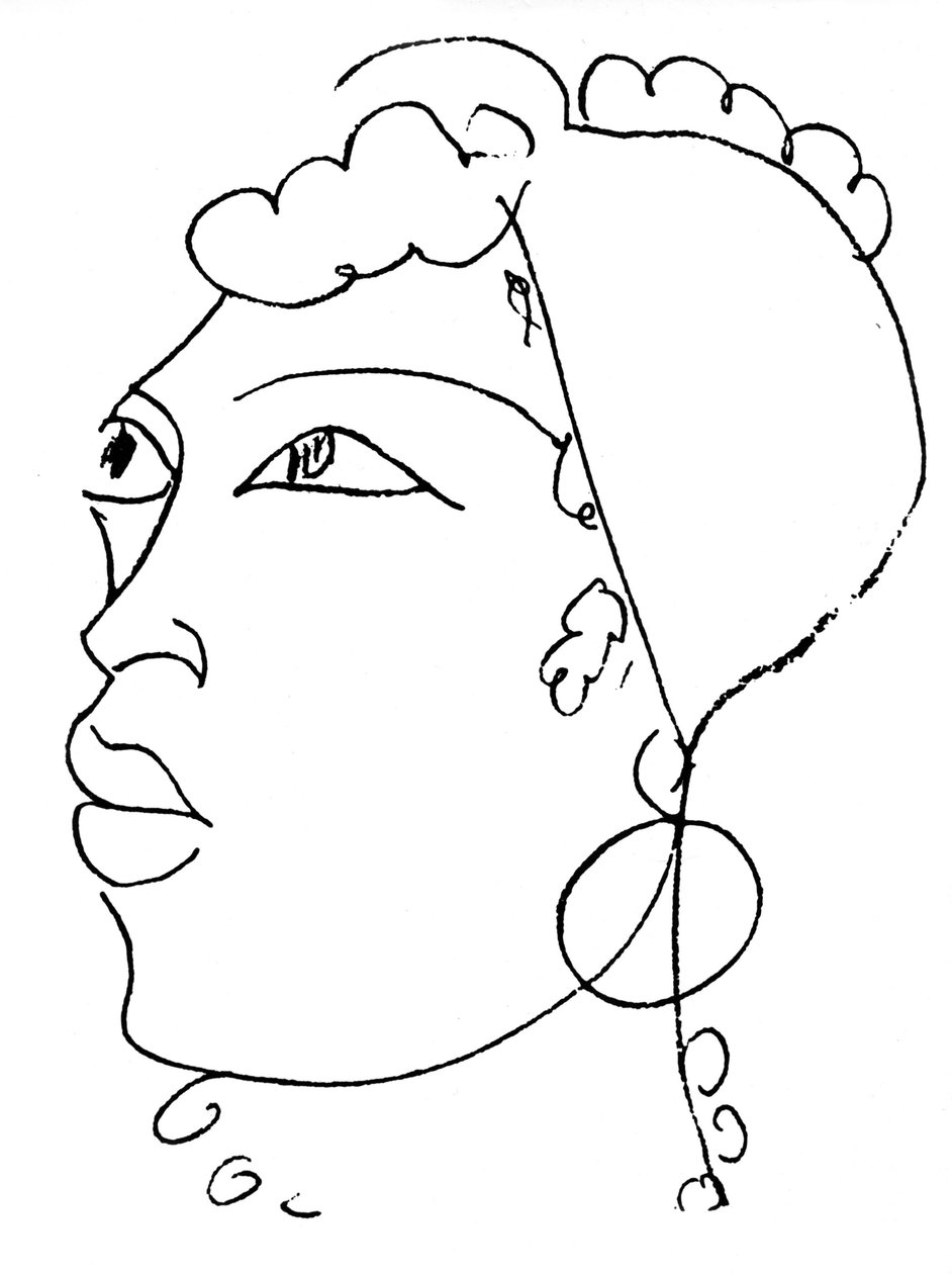 Jeanne Duval, illustratie voor "Les Fleurs du Mal" van Charles Baudelaire door Henri Matisse