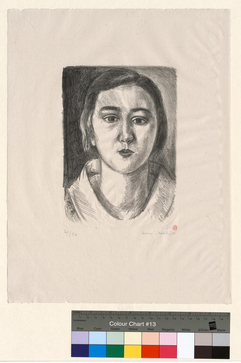 Meisje met een kraag van organdi door Henri Matisse