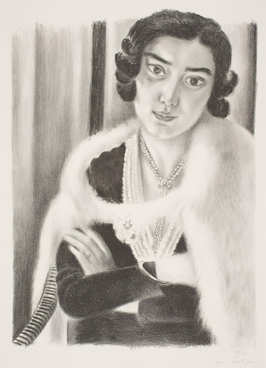 Vrouw met een mantel van vossenbont door Henri Matisse