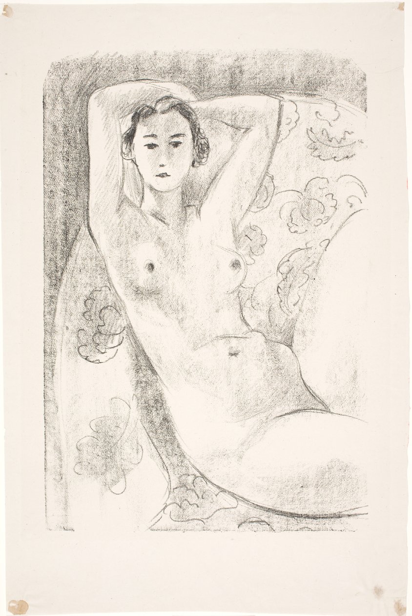 Vrouwelijk model, zittend in een fauteuil door Henri Matisse