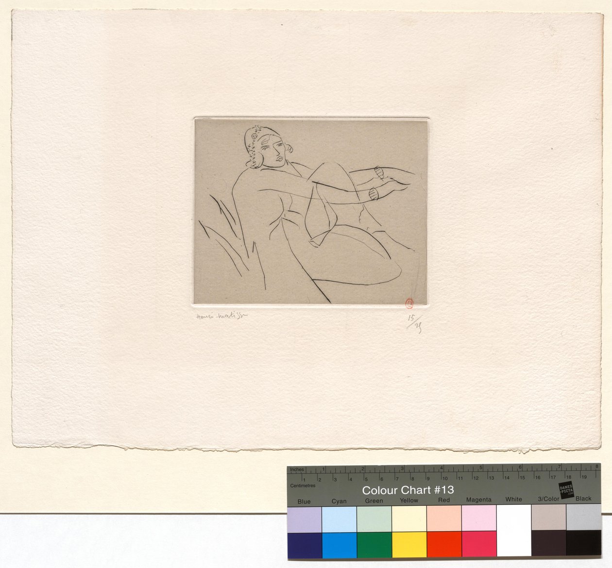 De gebloemde muts door Henri Matisse