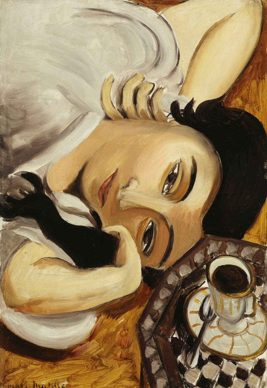Lorette met een kop koffie door Henri Matisse