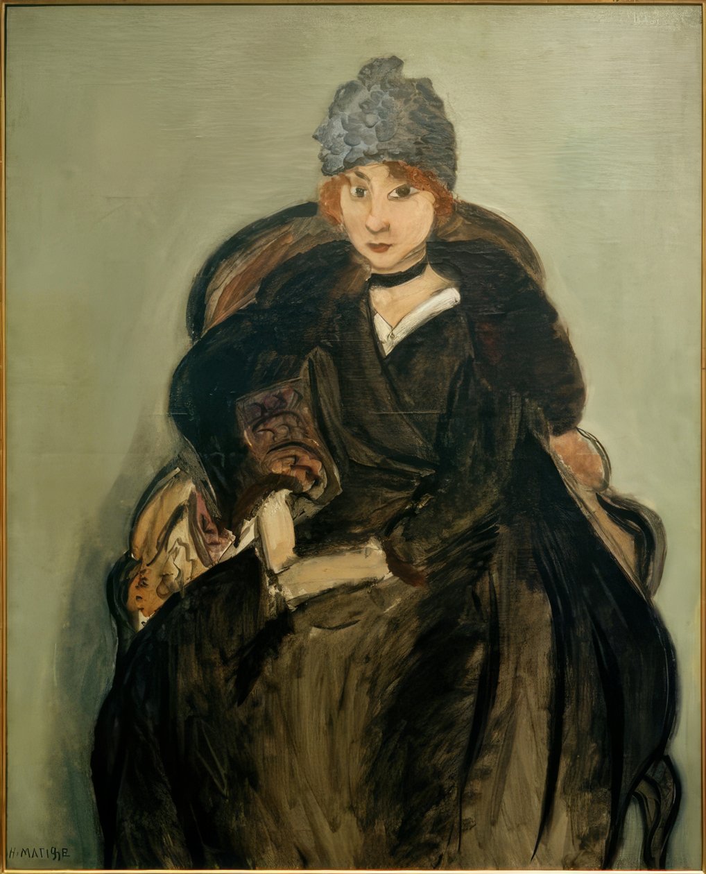 Margriet met een blauwe hoed door Henri Matisse