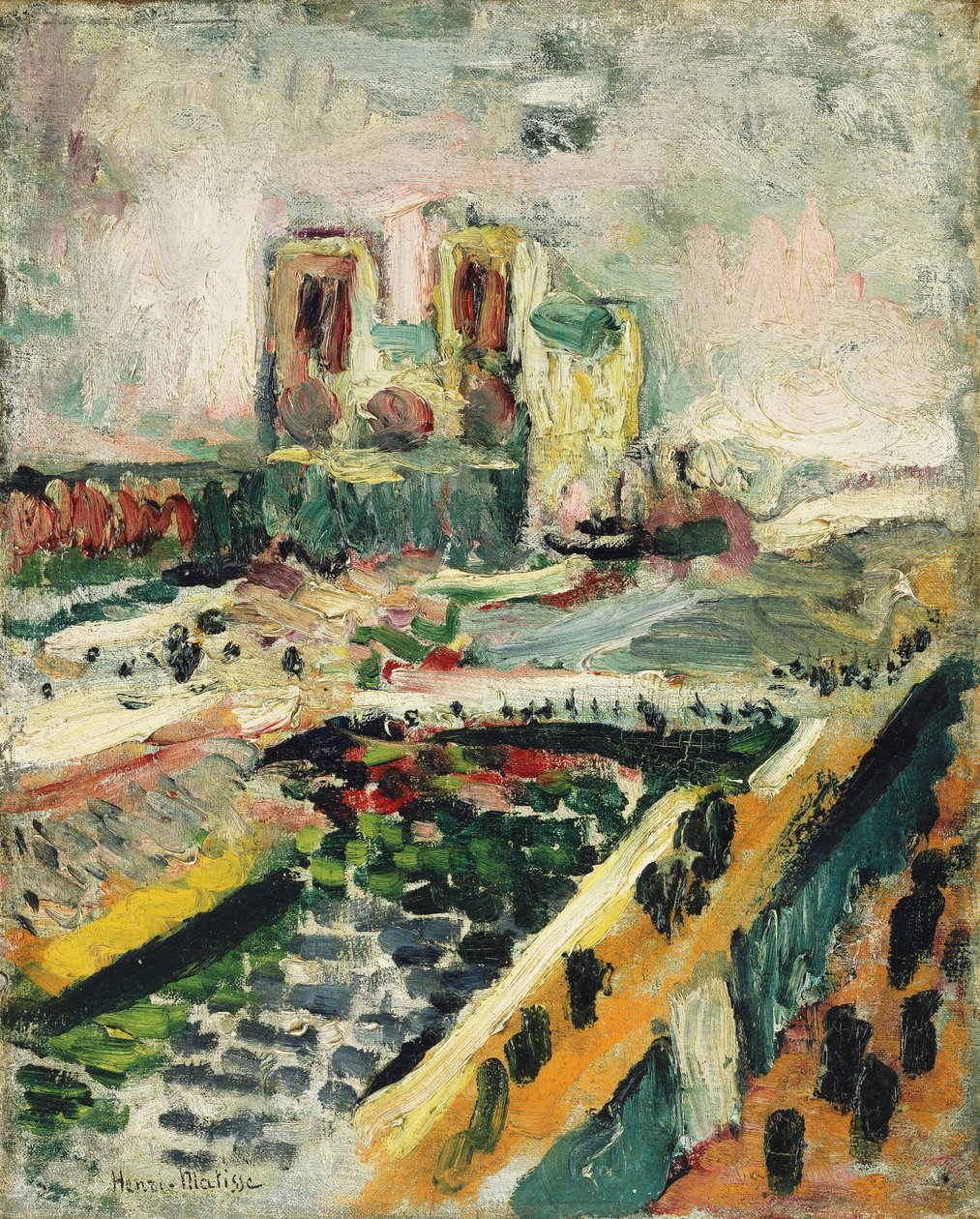 Notre-Dame, ca.1900 (olieverf op doek) door Henri Matisse