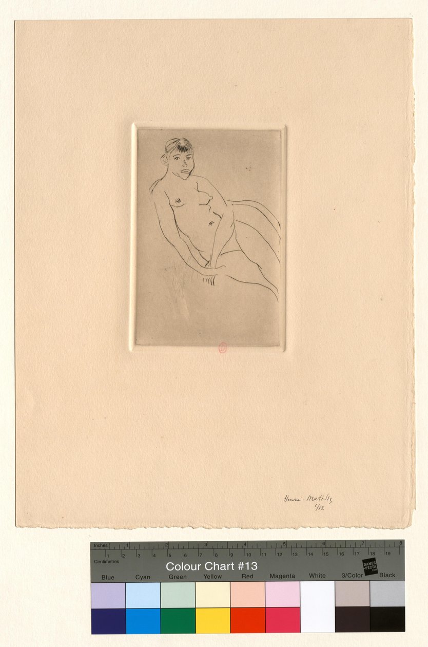 Half liggend naakt door Henri Matisse