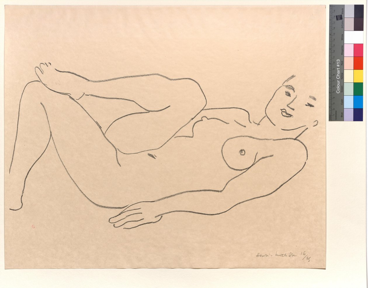 Naakt, gebogen been: Studie van benen door Henri Matisse
