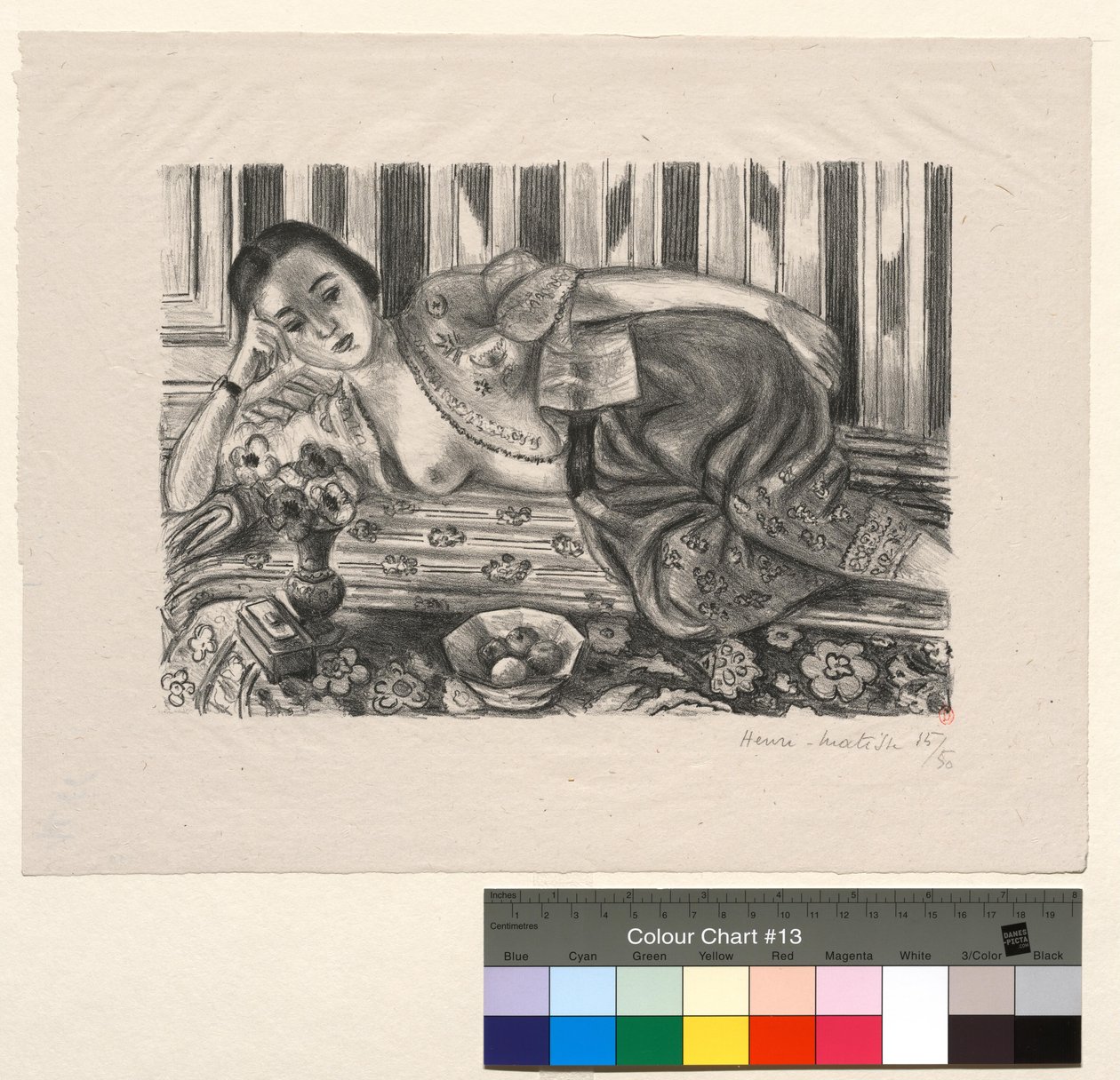 Odalisk in een rode satijnen broek door Henri Matisse