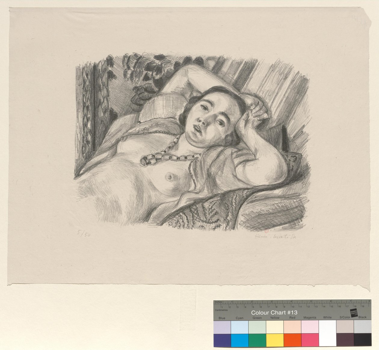 Odaliske met halsketting door Henri Matisse