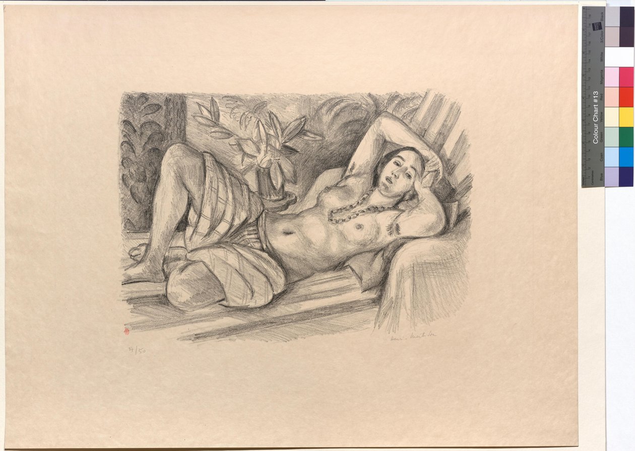 Odalisque met magnolia door Henri Matisse