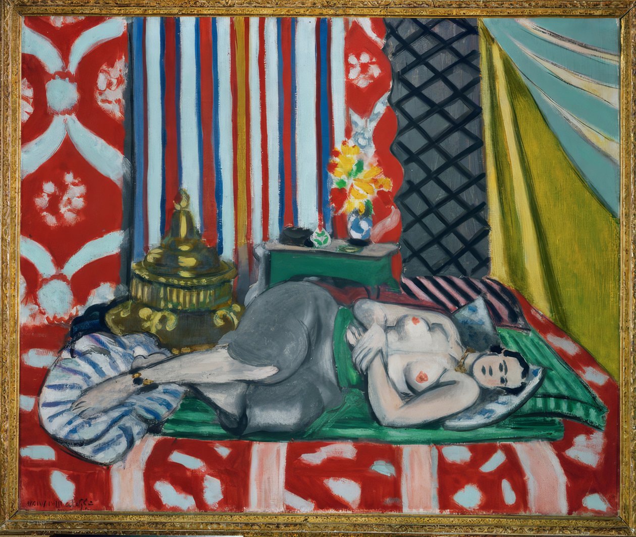 Odaliske met grijze onderbroek door Henri Matisse