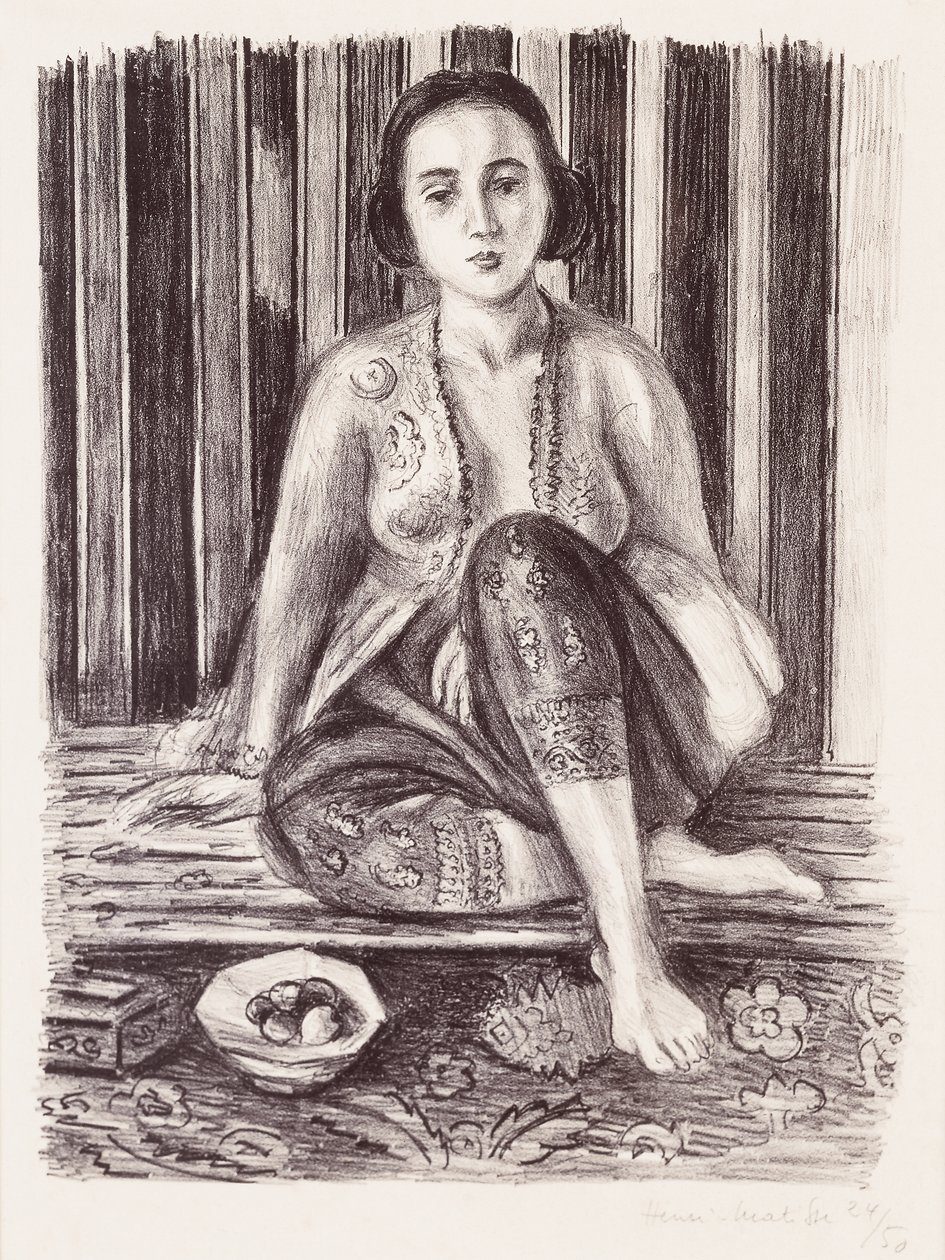 Odaliske met een schaal fruit door Henri Matisse