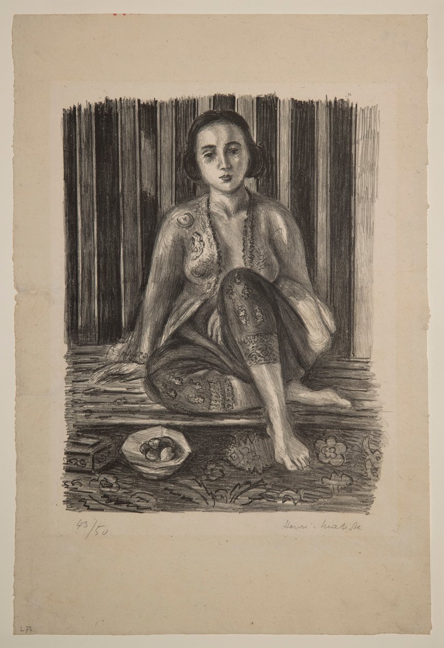 Odaliske met een schaal fruit door Henri Matisse