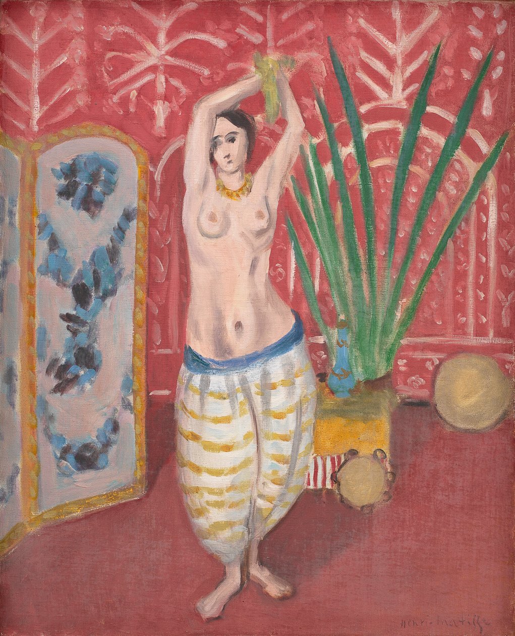 Odalisque met een kamerscherm door Henri Matisse