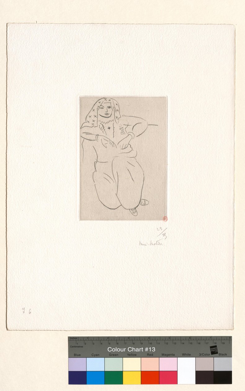 Oosterse stijl, kruistatoeage op de borst door Henri Matisse