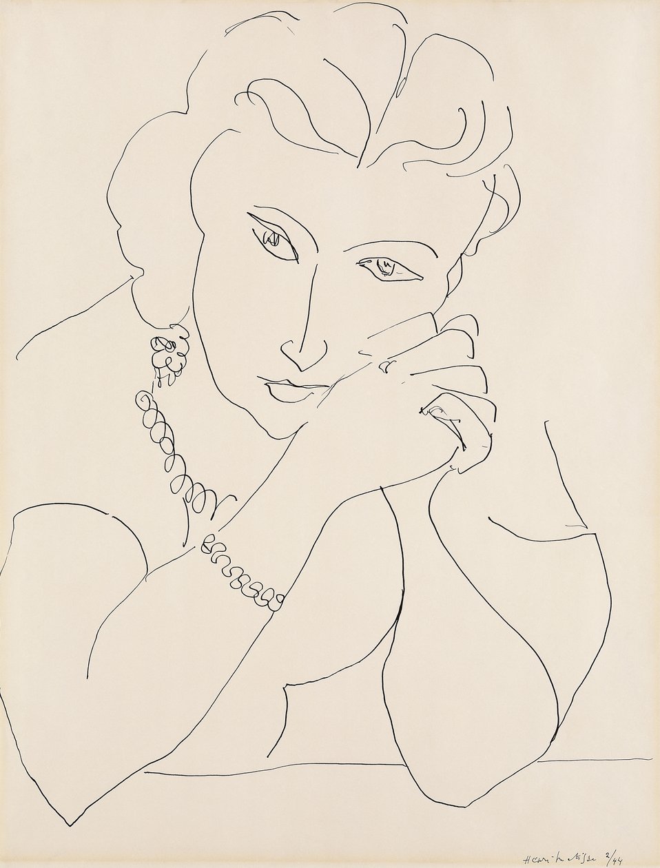 Portret van een vrouw door Henri Matisse